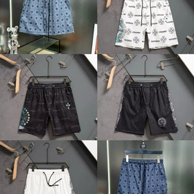 Chrome Hearts CH Horseshoe Loop Shorts Thin Straight Trousers-2886